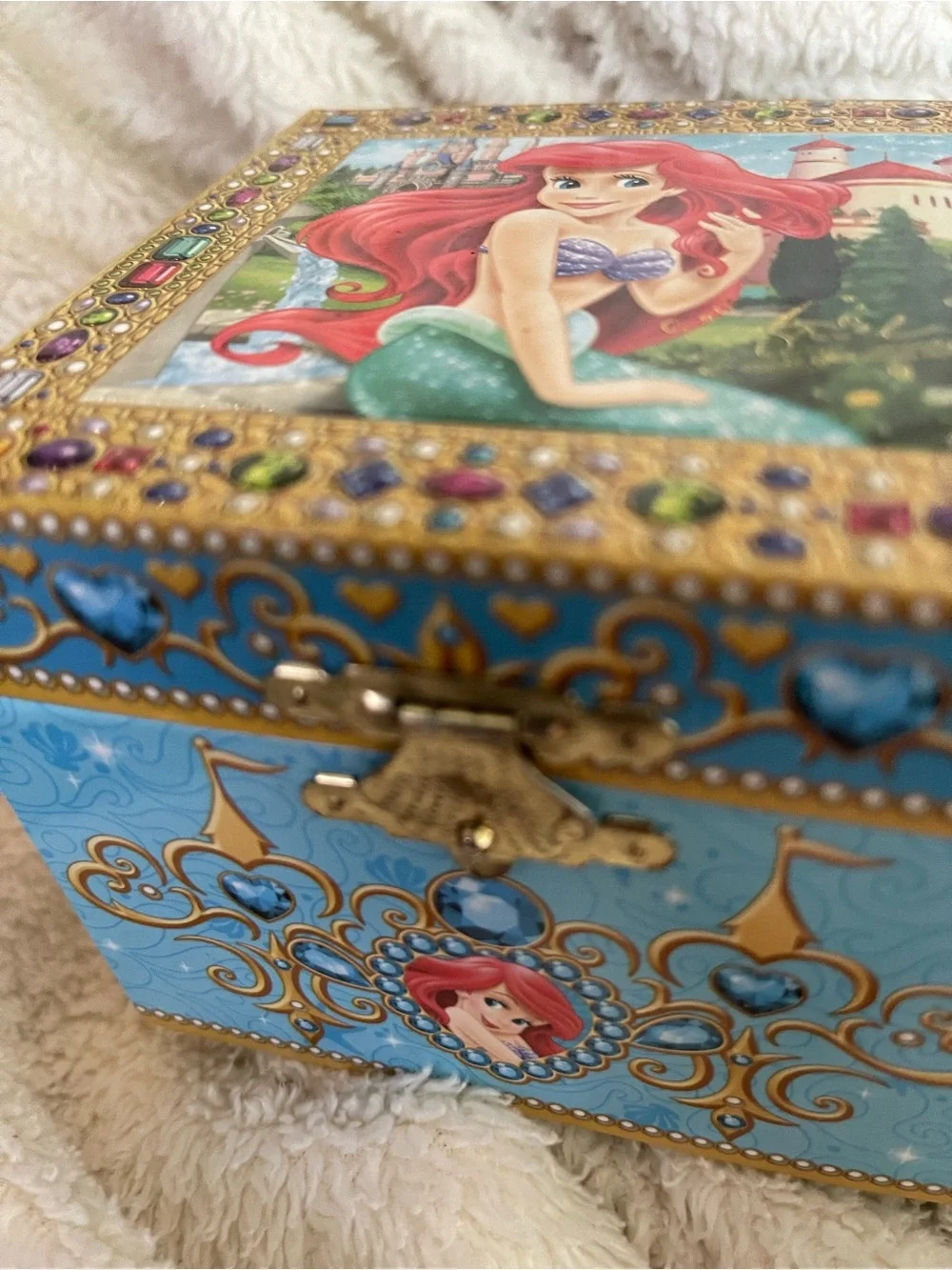 Disney Ariel Music Jewelry Box in Blue and Gold